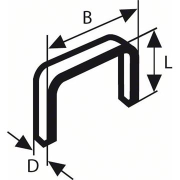 Sponky do sponkovačky z tenkého drátu, typ 53 - 11,4 x 0,74 x 6 mm BOSCH