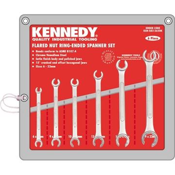 Sada klíčů na převlečné matice 6-dílná, 6-22mm Kennedy