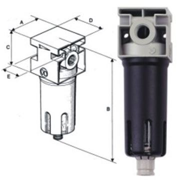 Odlučovač vody s filtrem FWA 1/4" W SCHNEIDER