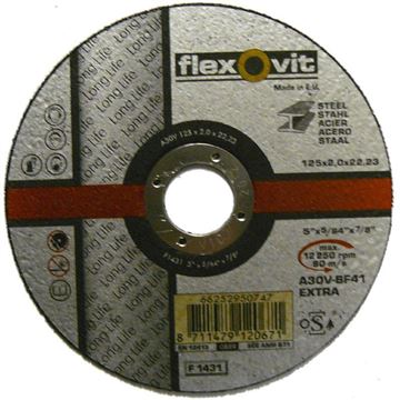 Řezný kotouč na ocel 150x2,5x22,2 mm FLEXOVIT FH40 A 30 V-BF41 EXTRA