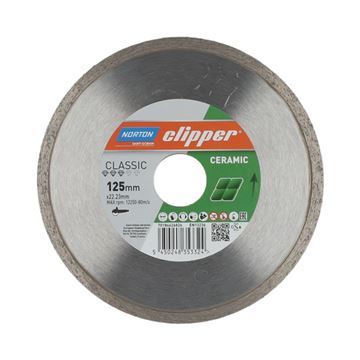 Diamantový kotouč na keramické a kamenné dlažby, žuly, mramoru CLIPPER CLA CERAM 1670 125x22,23mm