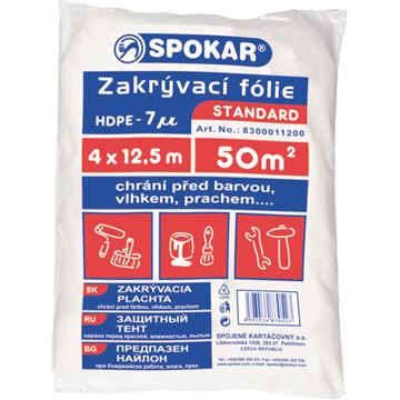 Zakrývací fólie 4x12,5m HDPE-7MY