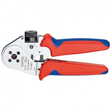 Lisovací kleště Knipex čtyřtrnové pro soustružené kontakty 180 mm