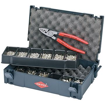 Souprava kabelových koncovek s kleštěmi 180 mm Knipex v boxu