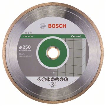 Diamantový dělicí kotouč Standard for Ceramic - 250 x 30+25,40 x 1,6 x 7 mm BOSCH