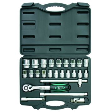 Sada nástrčných hlavic 1/2 - 25 dílů 12hr. Gola Nářadí 120025D