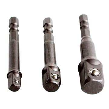 Adaptéry do vrtačky, 1/4"-3/8"-1/2" (32600) EXTOL CRAFT