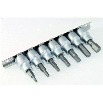 Hlavice zástrčné 3/8" pro imbus - palcové 1/8" ÷ 3/8", 7 dílů