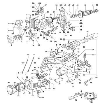 Listová pila EPL 75 B-E3 Narex 636064