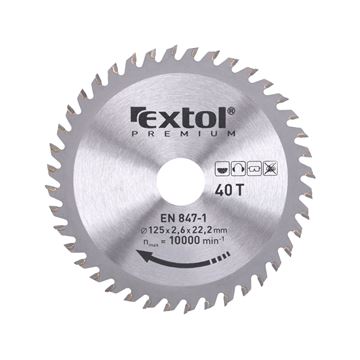 Kotouč pilový s SK plátky, O125x2,2x22,2mm, 40T (8803207) EXTOL PREMIUM