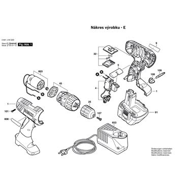 Aku vrtací šroubovák GSR 9,6-2 Bosch 3601J18L00