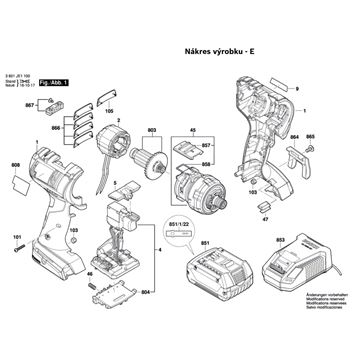 Aku vrtací šroubovák GSR 18 V-EC FC2 Bosch 3601JE1100