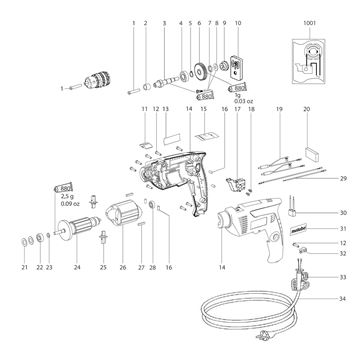 Vrtačka B 561 Metabo 01161000