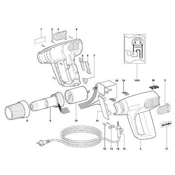 Horkovzdučná pistole HE 2000 Metabo 02005000