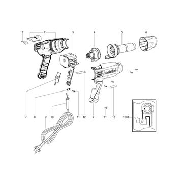 Horkovzdučná pistole HE 20-600 Metabo 02060000