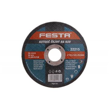 Kotouč řezný FESTA na kov 115x2. 0x22. 2mm Festa 22215