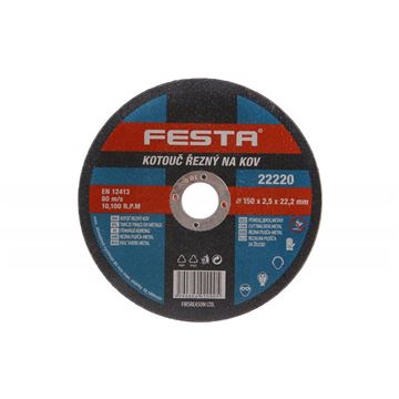 Kotouč řezný FESTA na kov 150x2. 5x22. 2mm Festa 22220