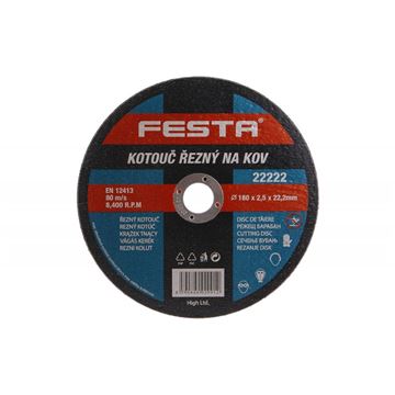 Kotouč řezný FESTA na kov 180x2. 5x22. 2mm Festa 22222