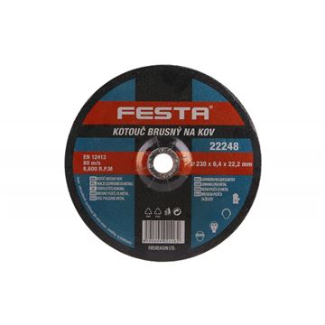 Kotouč brusný FESTA na kov 230x6. 4x22. 2mm Festa 22248