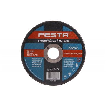 Kotouč řezný FESTA na kov 125x1. 6x22. 2mm Festa 22252