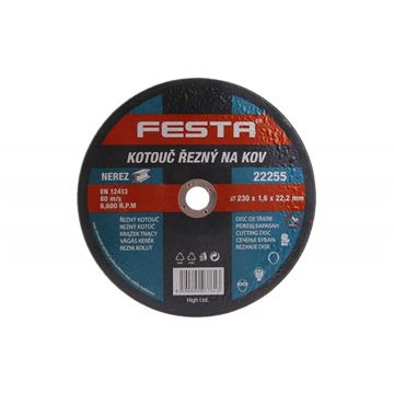 Kotouč řezný FESTA na kov 230x1. 6x22. 2mm Festa 22255