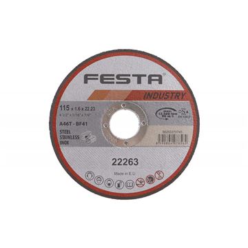 Kotouč řezný FESTA INDUSTRY na kov 115x1. 6x22. 2mm Festa 22263