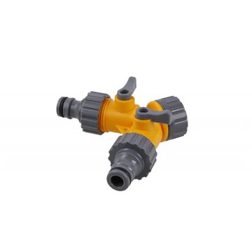 Rozdvojka ROSA s ventily 3/4" na 2 rychlospojky Rosa 45134
