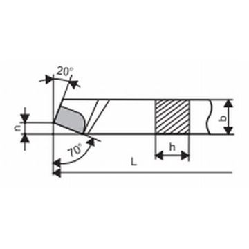 Soustružnický nůž ubírací přímý pravý ČSN 3710 10x10 / 90 mm P10 DeNas