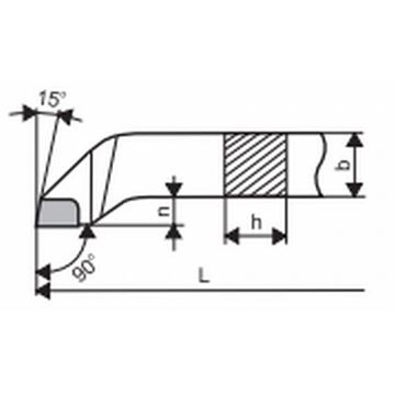 Soustružnický nůž ubírací čelní pravý ČSN 3714 16x16 / 110 mm P20 DeNas