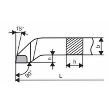 Soustružnický nůž stranový pravý ČSN 3716 16x16 / 110 mm K10 DeNas