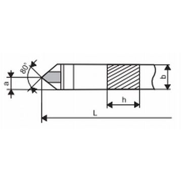 Soustružnický nůž ubírací hladící pravý ČSN 3720 20x12 / 125 mm K10 DeNas