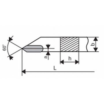 Soustružnický nůž závitový pravý ČSN 20x12 / 125 mm P30 DeNas