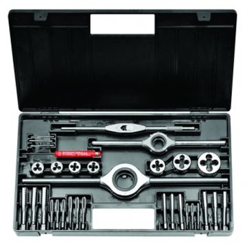 Souprava závitořezných nástrojů, typ M 1-II, M 3 - M 12 HSS, BUČOVICE TOOLS 340120