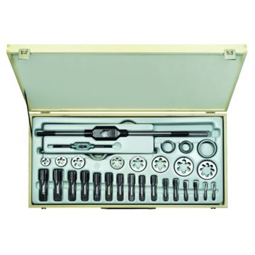 Souprava závitořezných nástrojů, typ G 1-II, M 1/8" - M 1" HSS, BUČOVICE TOOLS 340100