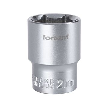 Hlavice nástrčná 1/2", 21mm, L 38mm (4700421) FORTUM