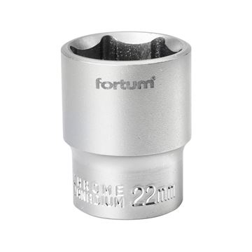 Hlavice nástrčná 1/2", 22mm, L 38mm (4700422) FORTUM