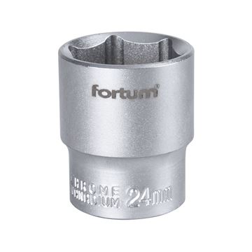 Hlavice nástrčná 1/2", 24mm, L 38mm (4700424) FORTUM