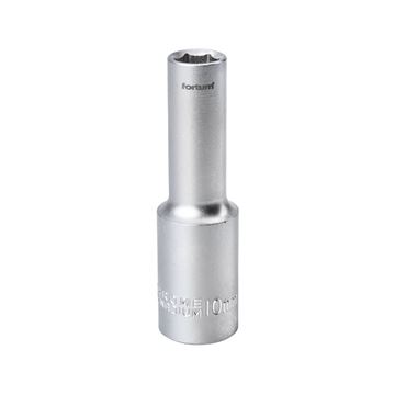 Hlavice nástrčná prodloužená 1/2", 10mm, L 77mm (4700510) FORTUM