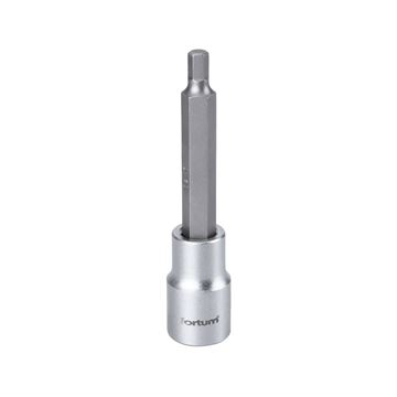 Hlavice zástrčná 1/2" prodlouž. imbus, H 6, L 100mm (4700626) FORTUM