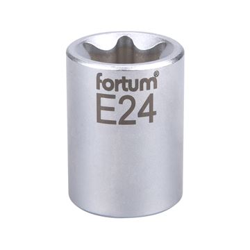 Hlavice nástrčná vnitřní TORX 1/2", E 24, L 38mm (4700705) FORTUM