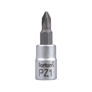 Hlavice zástrčná 1/4" hrot pozidriv, PZ 1, L 37mm (4701821) FORTUM