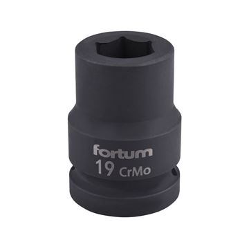 Hlavice nástrčná rázová 3/4", 19mm, L 52mm (4703019) FORTUM