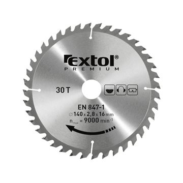 Kotouč pilový s SK plátky, O140x2,6x16mm, 30T (8803210) EXTOL PREMIUM