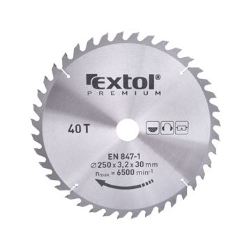 Kotouč pilový s SK plátky, O 250x3,0x30mm, 40T (8803241) EXTOL PREMIUM