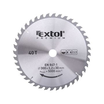 Kotouč pilový s SK plátky, O 300x3,0x30mm, 40T (8803246) EXTOL PREMIUM