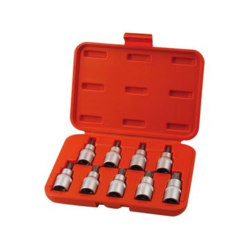 Hlavice zástrčné TORX, sada 9ks, 1/2", CrV/S2 (8818124) EXTOL PREMIUM