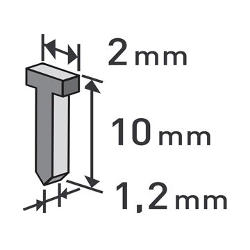 Hřebíky, balení 1000ks, 10mm, 2,0x0,52x1,2mm (8852403) EXTOL PREMIUM