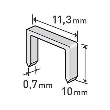 Spony, balení 1000ks, 10mm, 11,3x0,52x0,70mm (8852503) EXTOL PREMIUM