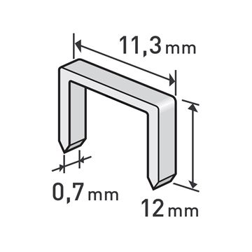 Spony, balení 1000ks, 12mm, 11,3x0,52x0,70mm (8852504) EXTOL PREMIUM