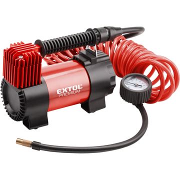 Kompresor auto 12V v tašce s příslušenstvím, 12V, 10,3bar (8864001) EXTOL PREMIUM